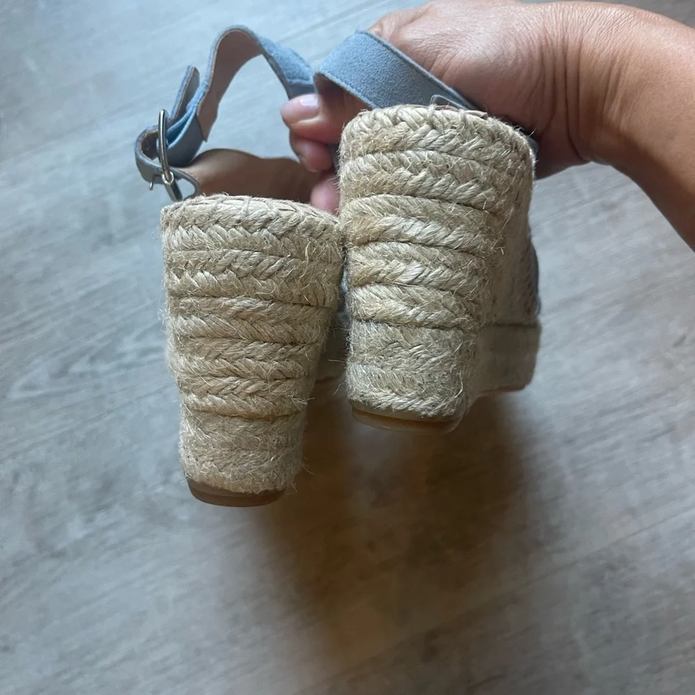 Patricia Green Madeline Suede Leather Espadrille Sandals Size 6 Made In Spain - Picture 8 of 11